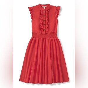 MATILDA JANE Coral Midi Dress with Ruffles